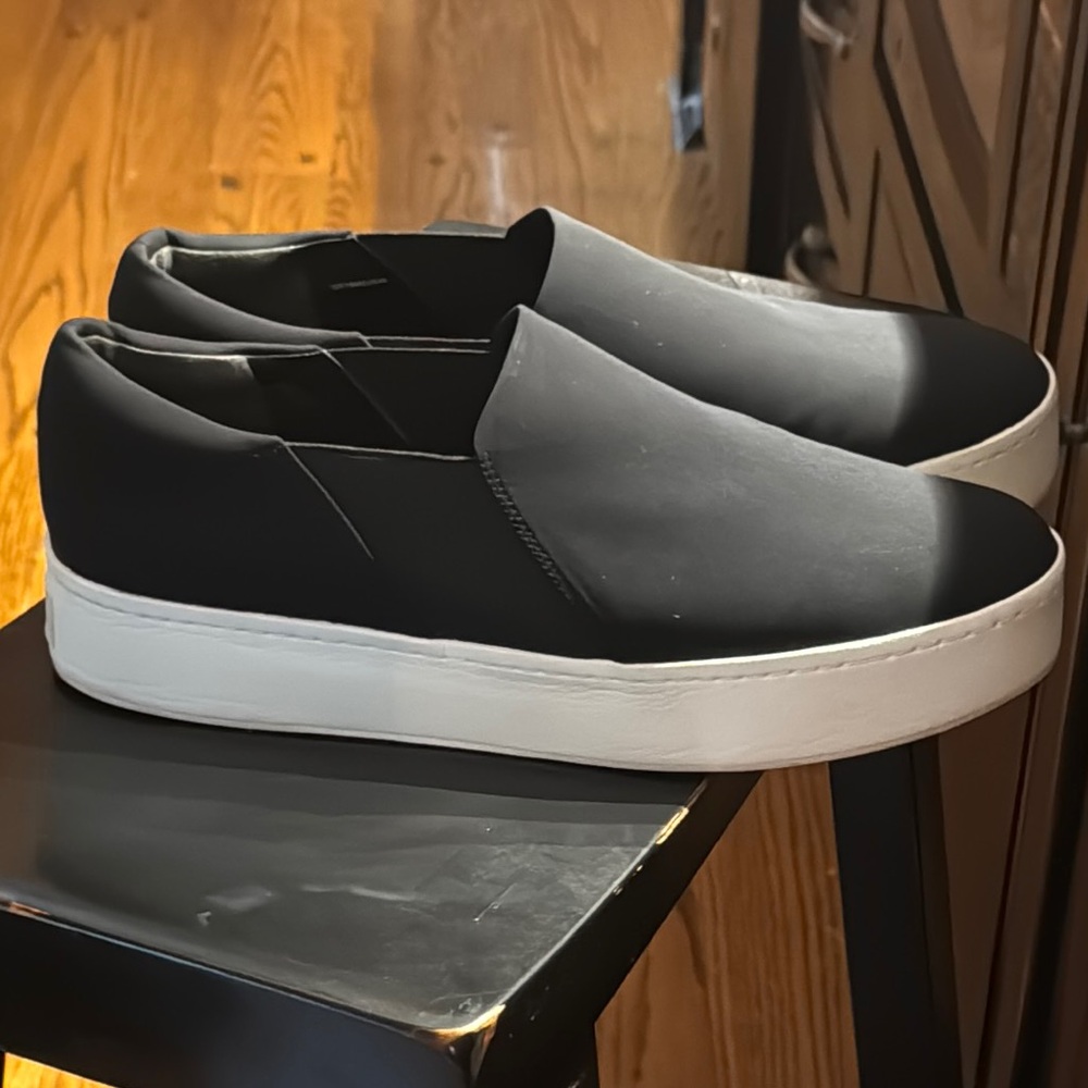Vince Warren Deep Navy & Black Women’s Black Slip-On Platform Sneakers Size 13 - Picture 12 of 13
